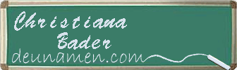 Christiana Bader Visitenkarte